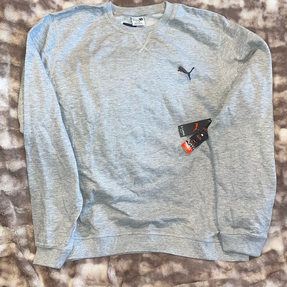Gray Puma Mens Lounge sweatshirt Size: XL NWT - Picture 1 of 5